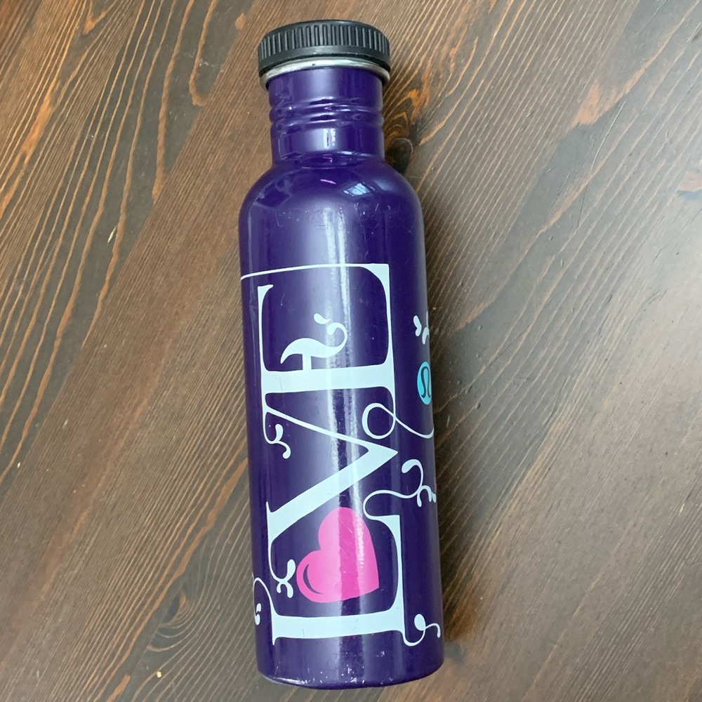 Lululemon purple stainless steel water bottle